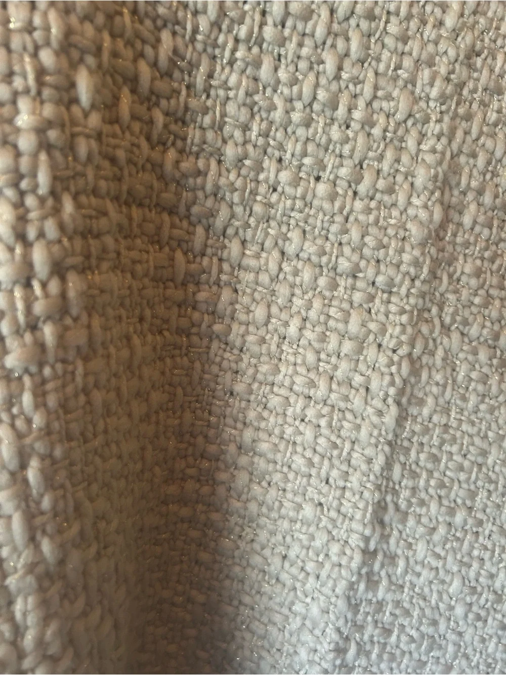 Pottery Barn metallic thread throw